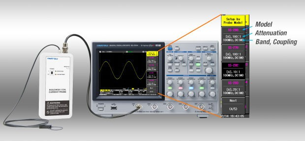 Example of connection to the digital oscilloscope ViewGoII