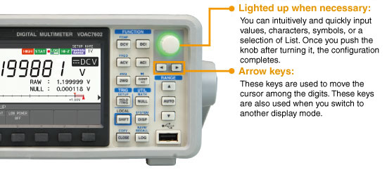You can quickly and intuitively enter the necessary numbers, letters, symbols, and select from lists on the illuminated settings when needed. Turn the knob and push to confirm the settings.