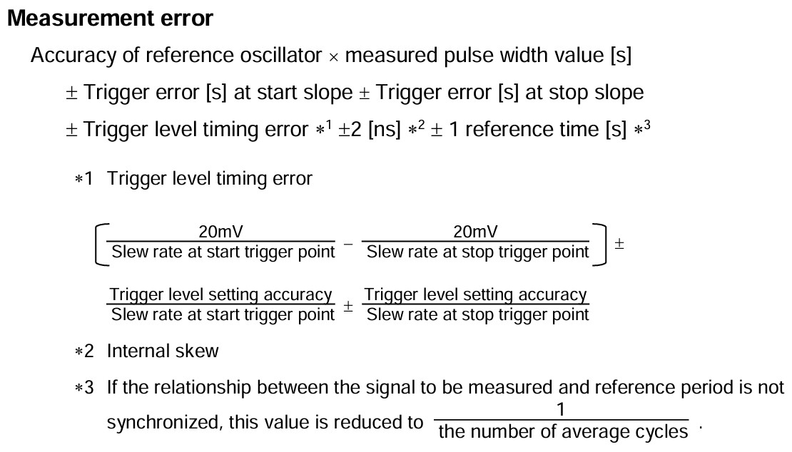 Measurement error