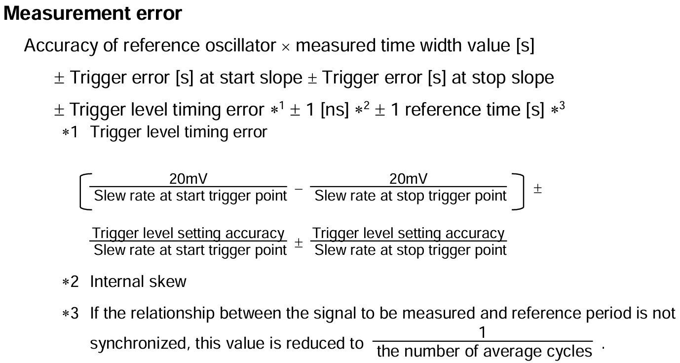 Measurement error